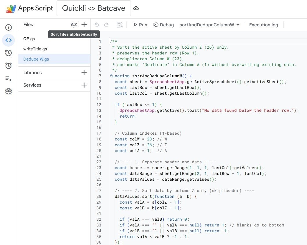 Google Sheets automation workflow